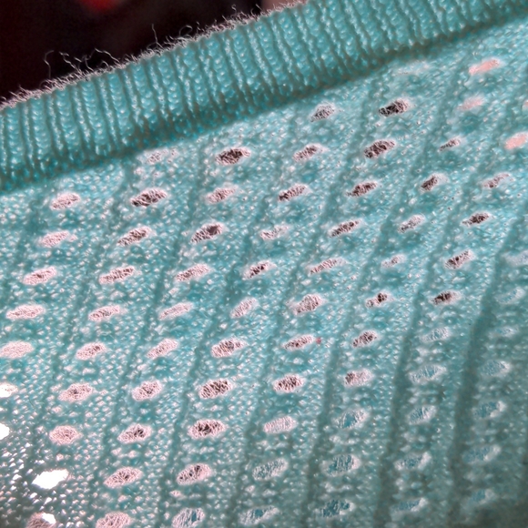S/M/L- Merino Blend, Turquoise Light Sweater - Picture 2 of 7